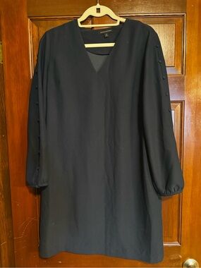 Banana Republic Navy V-Neck Shift Dress